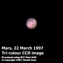 Mars tri-colour CCD image