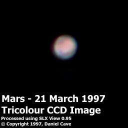 Mars tri-colour CCD image